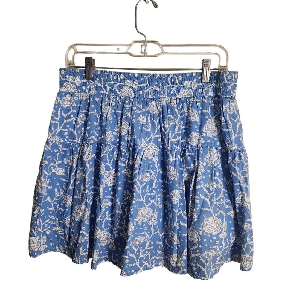 Vineyard Vines By Shep & Ian Blue White Cotton Sea Turtle Full Skirt Size S